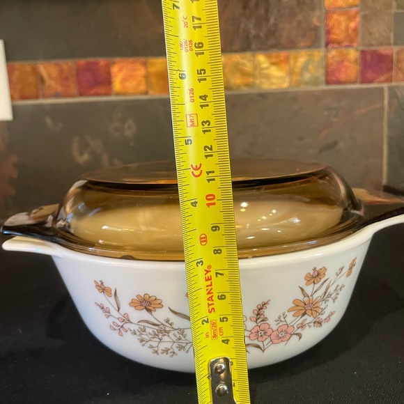 Rare Vintage Pyrex England Country Autumn Casserole Dish with Smokey Lid - Picture 15 of 16